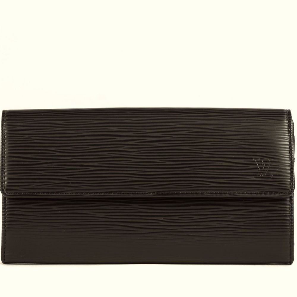 Louis Vuitton black EPI Sarah Wallet
